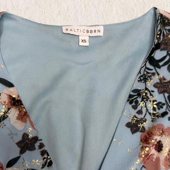 Baltic Born Blue Floral Maxi Dress Size XS Romantic Boho Fairycore Wedding Guest - Picture 8 of 8